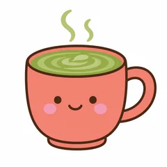 Stiker cangkir matcha