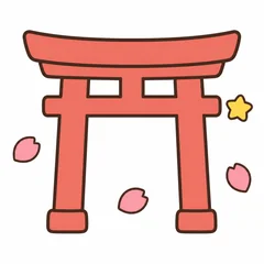 Stiker gerbang torii